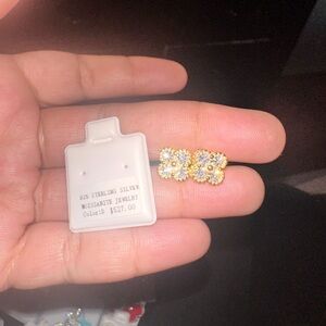 Moissanite clover Earrings